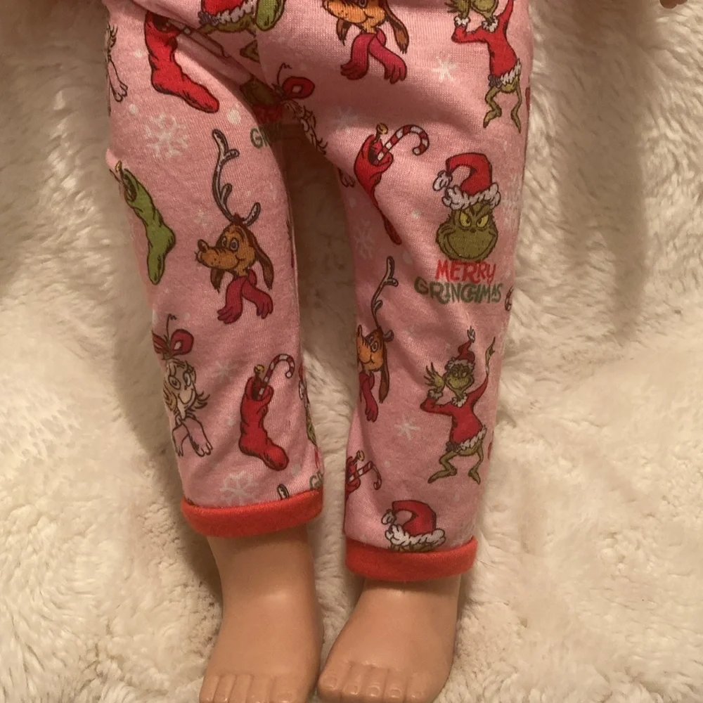 My life 18 inch blonde doll with grinch costume  like new Christmas - Picture 5 of 6